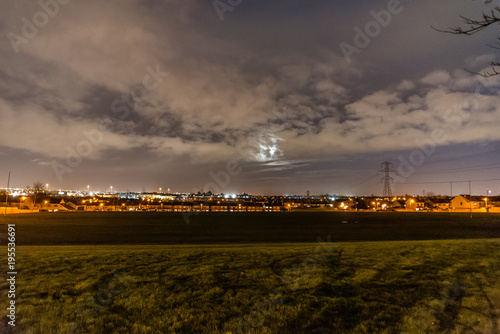 Night Fall Landscape City