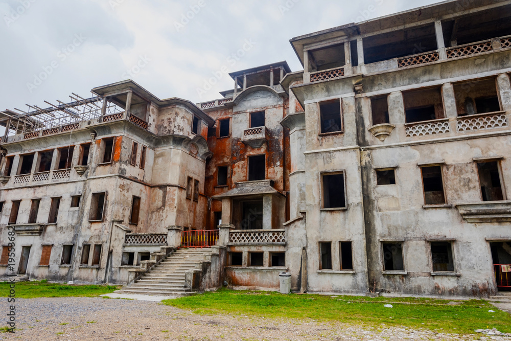 Abandoned hotel, Bokor, Cambodia