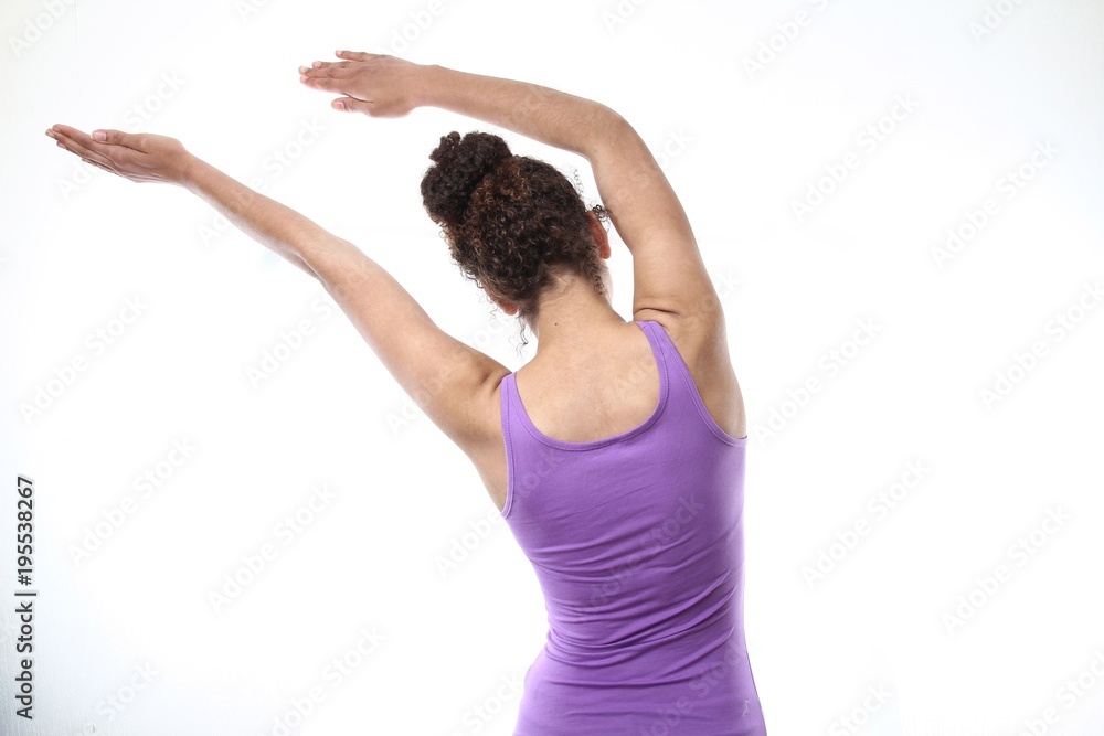 Afro sportive woman Afro sportive woman