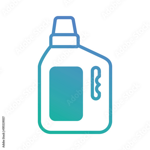 laundry soap bottle with measuring cap over white background vector illustration