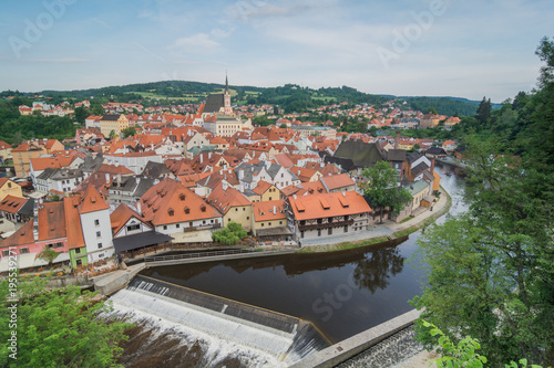 Cesky krumlov Latran town and vltava village 