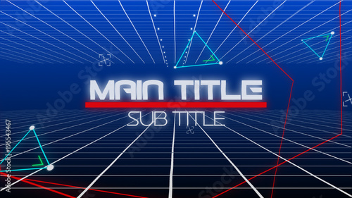 80s Digital Grid Title