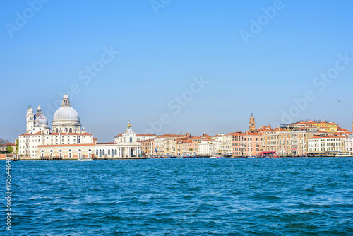 Daylight view to Punta della Dogana and other city buildings