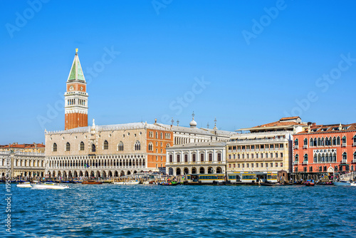Daylight view from boat to Riva degli Schiavoni waterfront © frimufilms