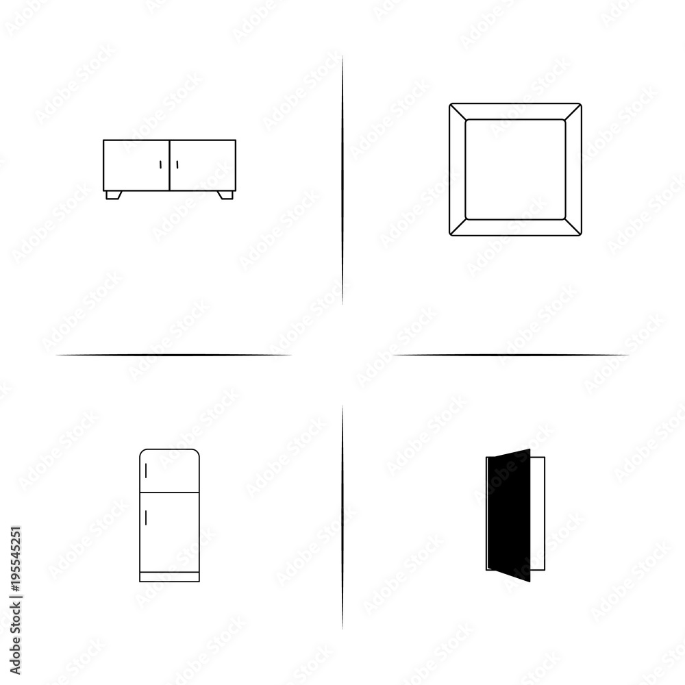 Home Appliances And Equipment simple linear icon set.Simple outline icons Home Appliances And Equipment simple linear icon set.Simple outline icons