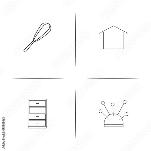 Home Appliances And Equipment simple linear icon set.Simple outline icons