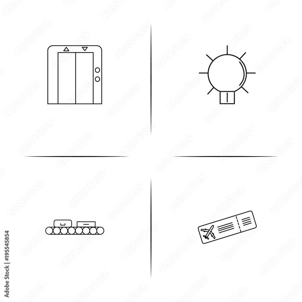 Travel simple linear icon set.Simple outline icons