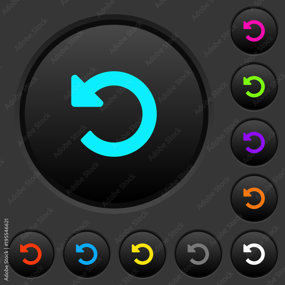 Undo changes dark push buttons with color icons Undo changes dark push buttons with color icons