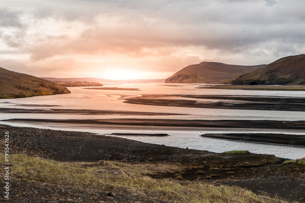 Icelandic glacier river Jokulsa a Fjollum, Iceland.