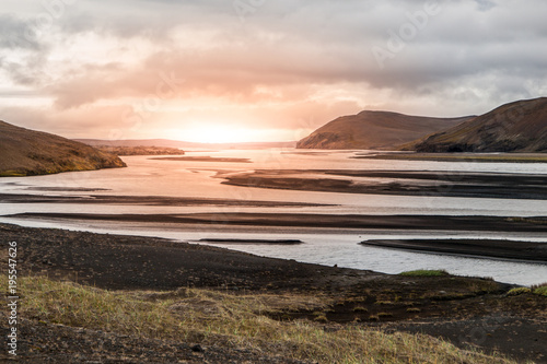 Icelandic glacier river Jokulsa a Fjollum  Iceland.