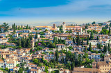View of the historical arabic town Albicin in Granada Spain