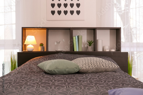 Bedroom interior with elega...