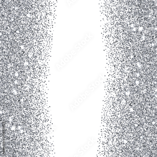 Silver glitter textured borders