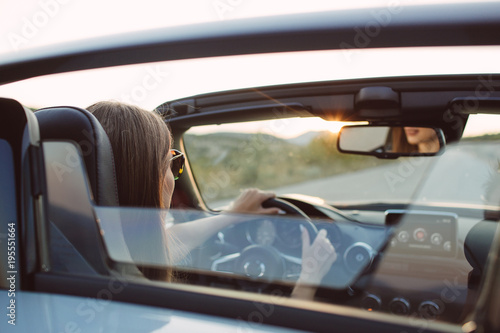 Woman road trip with car  © anidimi