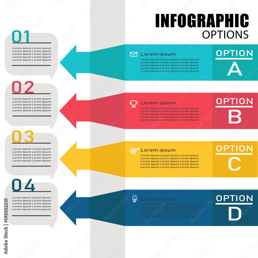 Infographic options arrow vector illustration