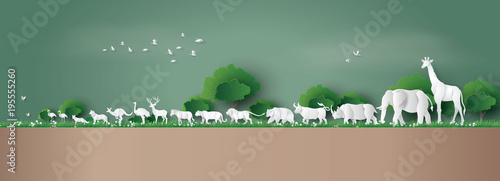 Minimal Wildlife Scene with Clean Background