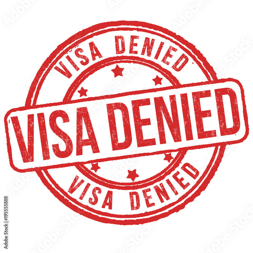Visa denied grunge rubber stamp