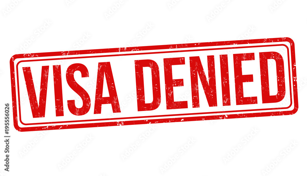 Visa denied grunge rubber stamp