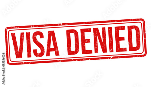 Visa denied grunge rubber stamp