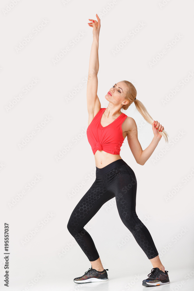 sports woman in fitness clothes sports woman in fitness clothes