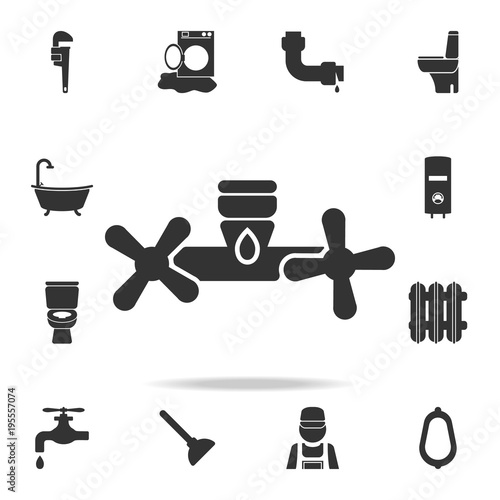 water tap knobs icon. Detailed set of plumber element icons. Premium quality graphic design. One of the collection icons for websites, web design, mobile app