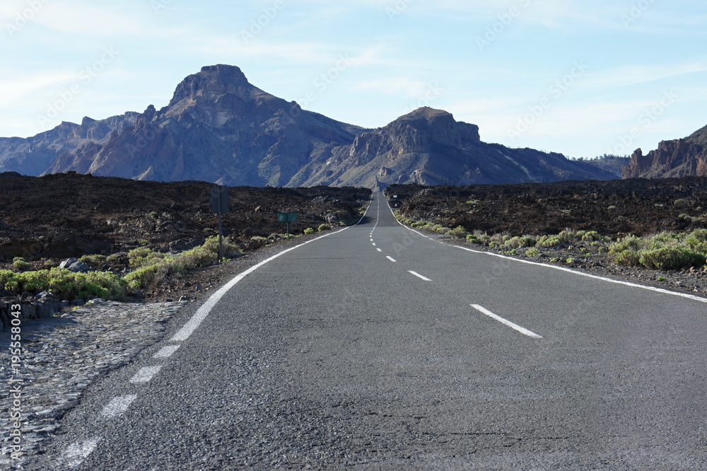 Fototapeta premium Way to mountains - Park El Teide in Tenerife