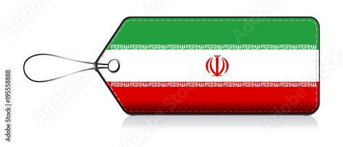 Iranian  flag label, Made in Iran