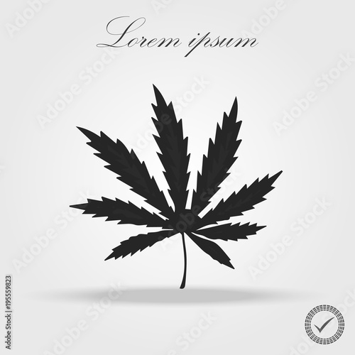 Marijuana leaf icon or cannabis icon, vector illustration.
