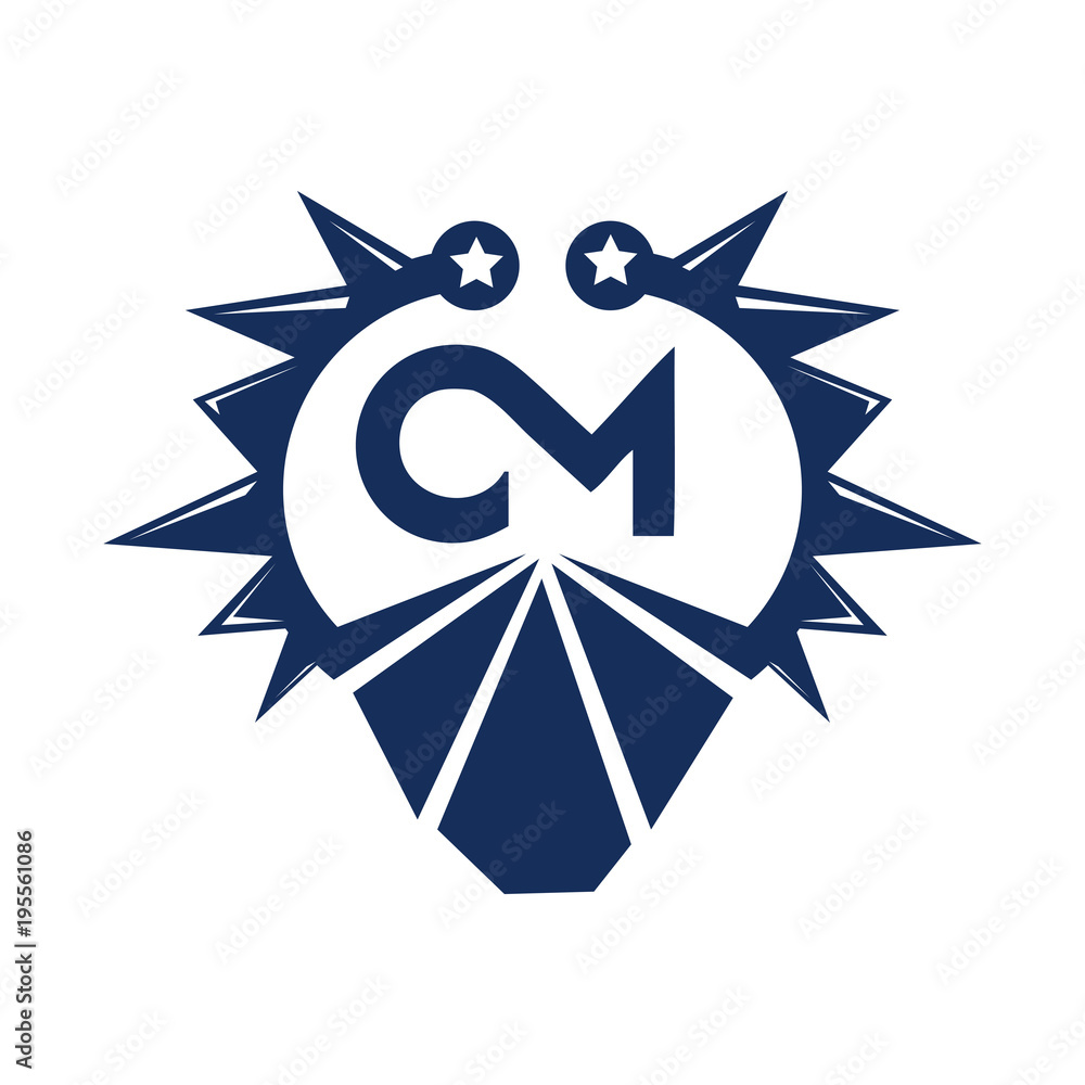 CM, Letter C and M, Logo Design Element. Flat logo design CM, Letter C and M, Logo Design Element. Flat logo design