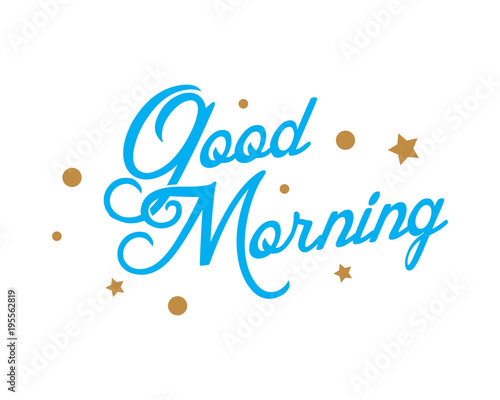 good morning typography typographic creative writing text image icon 4 © vector_factory