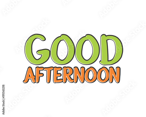 good afternoon typography typographic creative writing text image icon 1