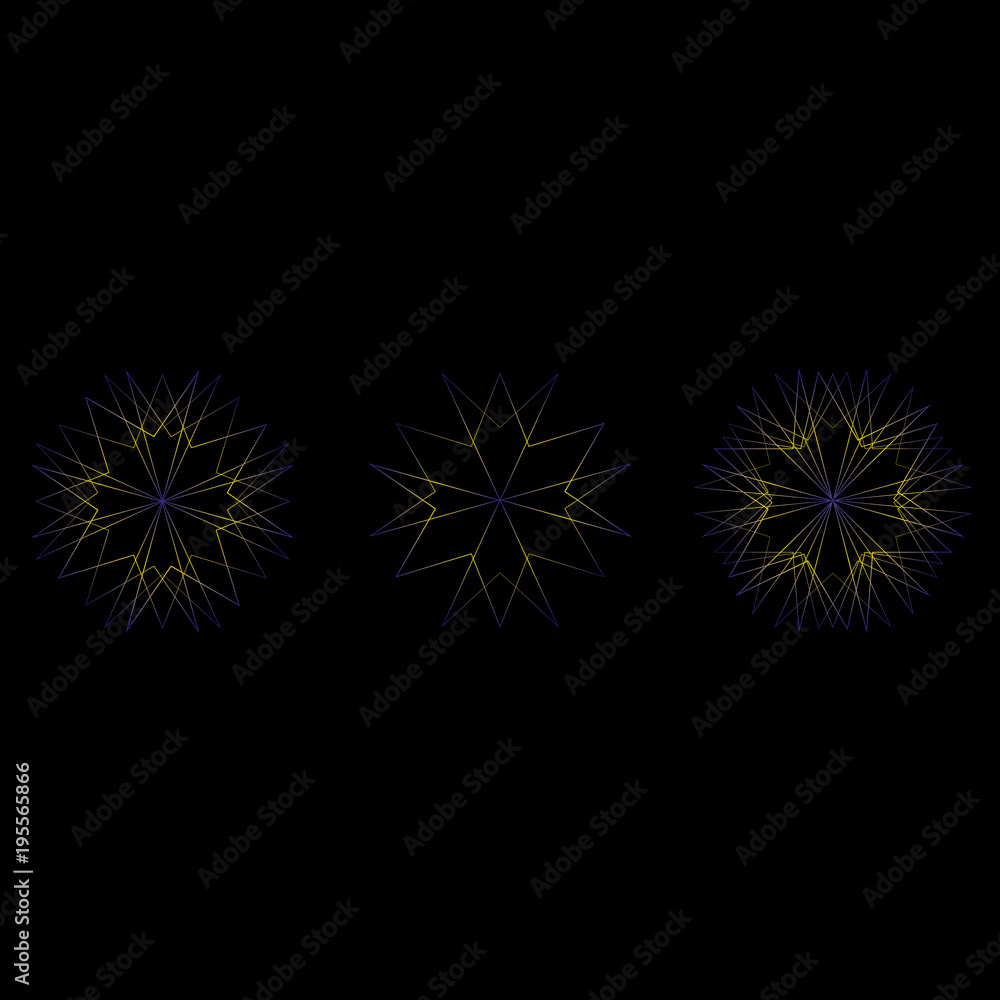 Holiday patterns of stars of snowflakes and flowers for gifts Holiday patterns of stars of snowflakes and flowers for gifts
