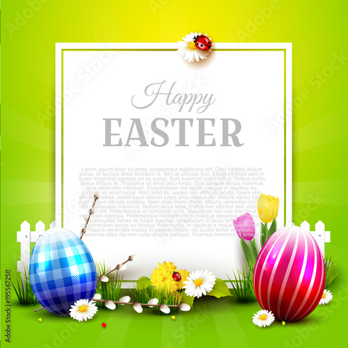 Traditional Easter greeting card