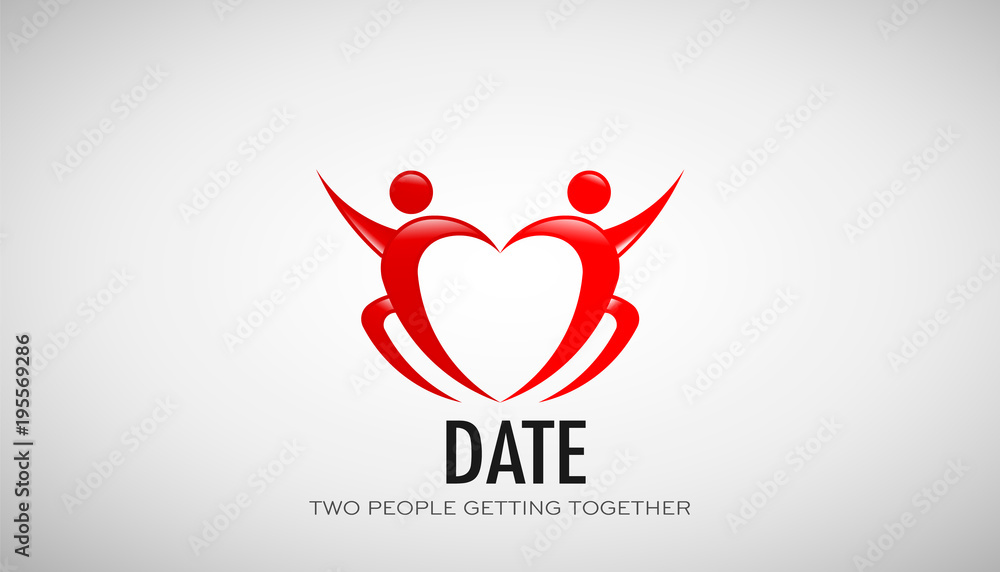 Date Couple in Love. Vector Design Illustration