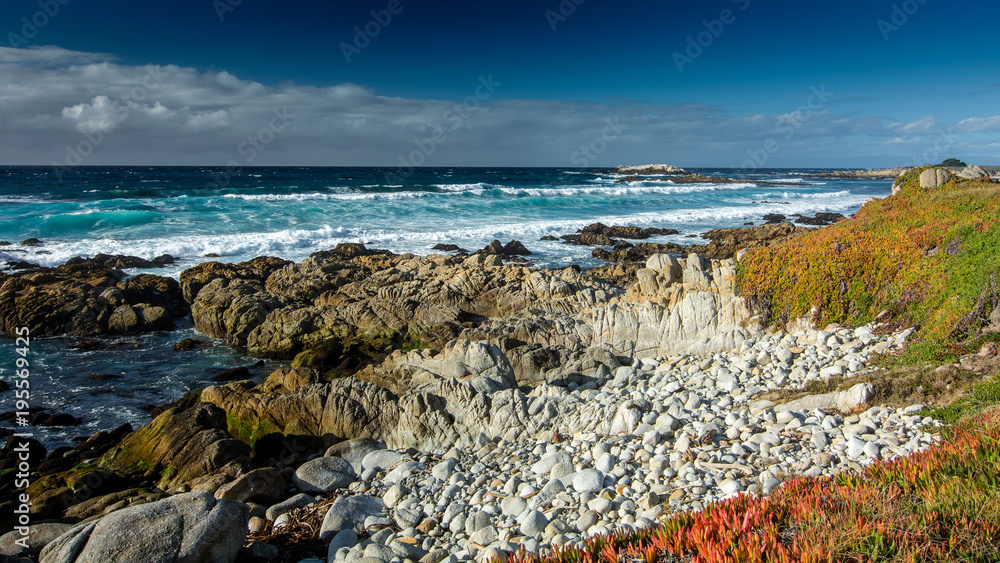 Ocean near Pebble beach, Pebble Beach, Monterey Peninsula, California, USA