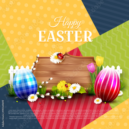 Modern Easter greeting card