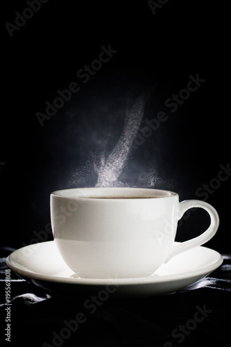  coffee cup on black background