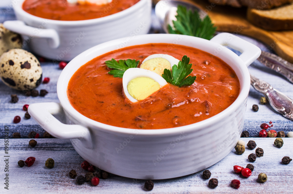 Thick vegetable soup with cream Thick vegetable soup with cream