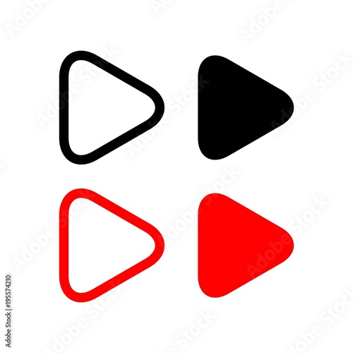 Button Play Vector Template Design