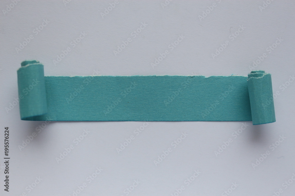 Obraz premium blue strip isolated on white