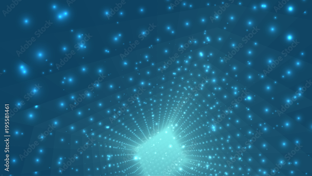 Obraz premium abstract vector background, bright infinite tunnel.
