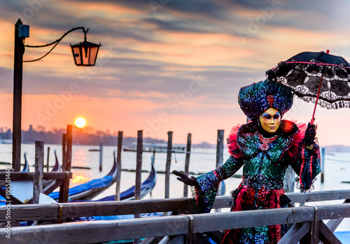 Fototapeta Naklejka Na Ścianę i Meble -  Venice Carnival 2018, Piazza San Marco, Italy