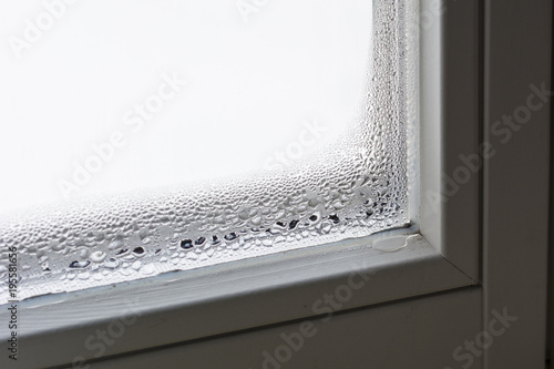 Obraz na płótnie Deposition - Water drops on the window.