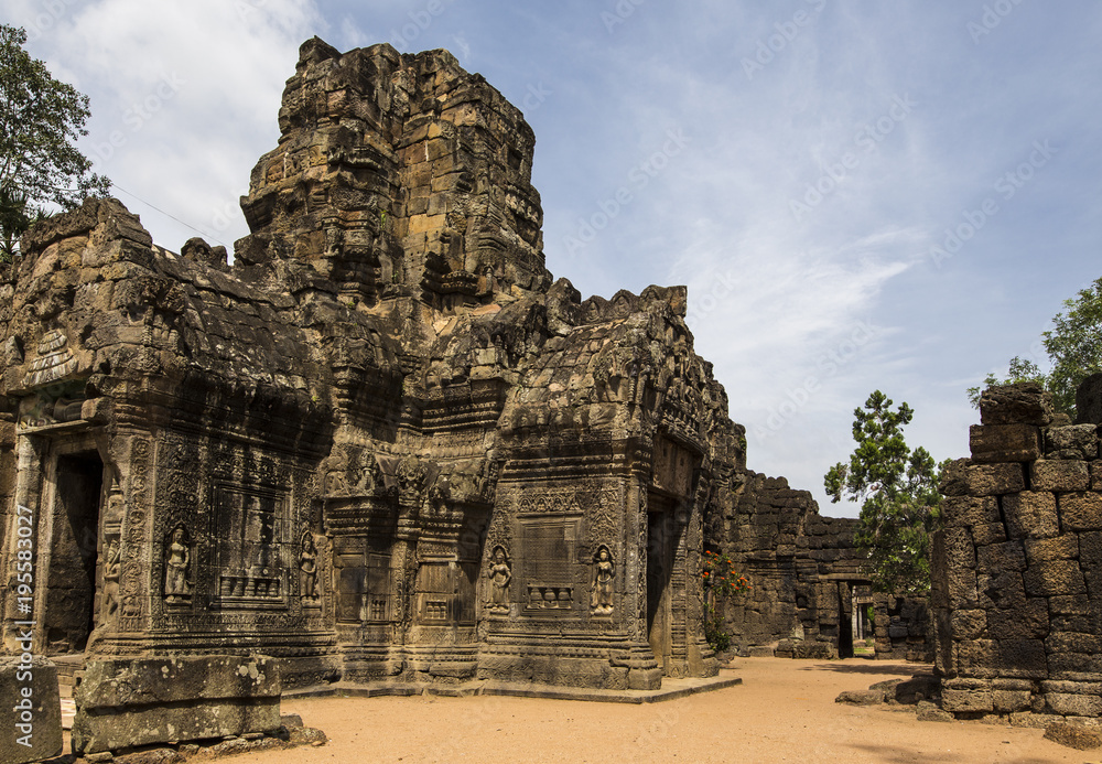 Cambodian temple near Phnom Penh with architecture similar to angkor wat siem reap 