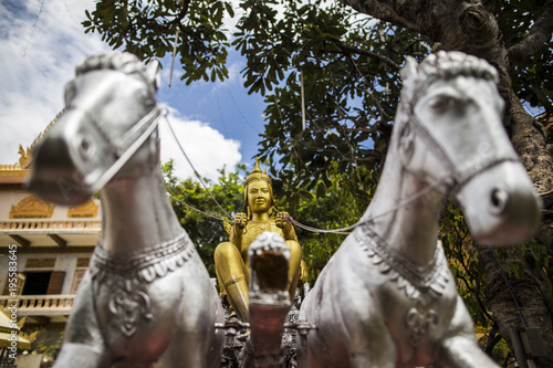 Ounalom pagoda is a wat located on Sisowath Quay in Phnom Penh, Cambodia, near the Royal Palace of Cambodia. photo