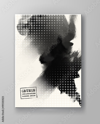 Abstract inkblot background.