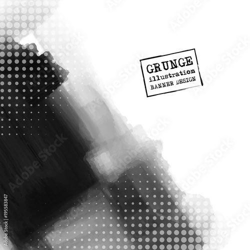 Abstract inkblot background.