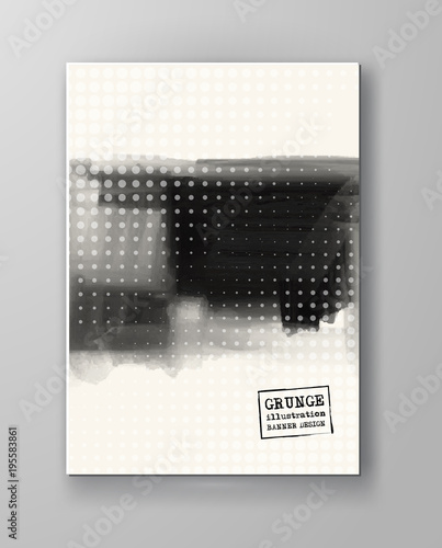 Abstract inkblot background.