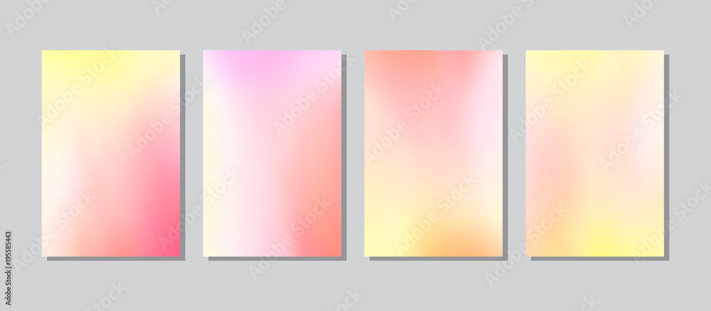 Screen gradient set with modern abstract backgrounds.