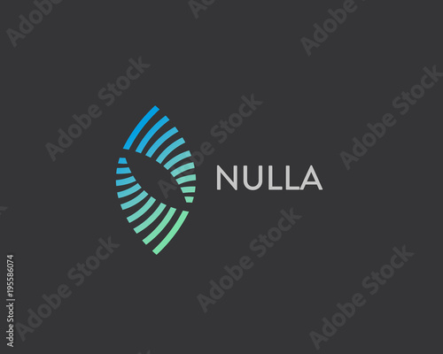Abstract eye vector logo design. Creative camera shutter media symbol. Photo video control vision logotype.